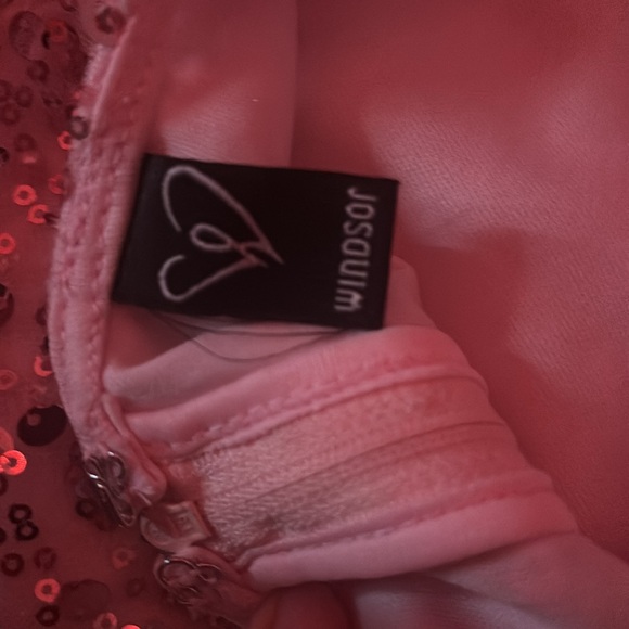 Sequin beaded lace up mini dress - Picture 6 of 7